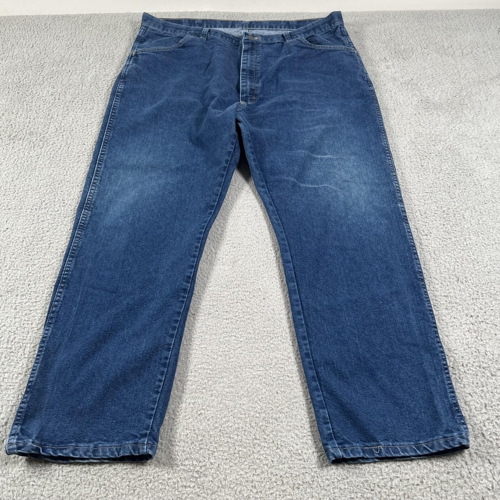 Wrangler Authentic Jeans Mens 40x29 Blue Medium Wash‎ Regular Straight Denim